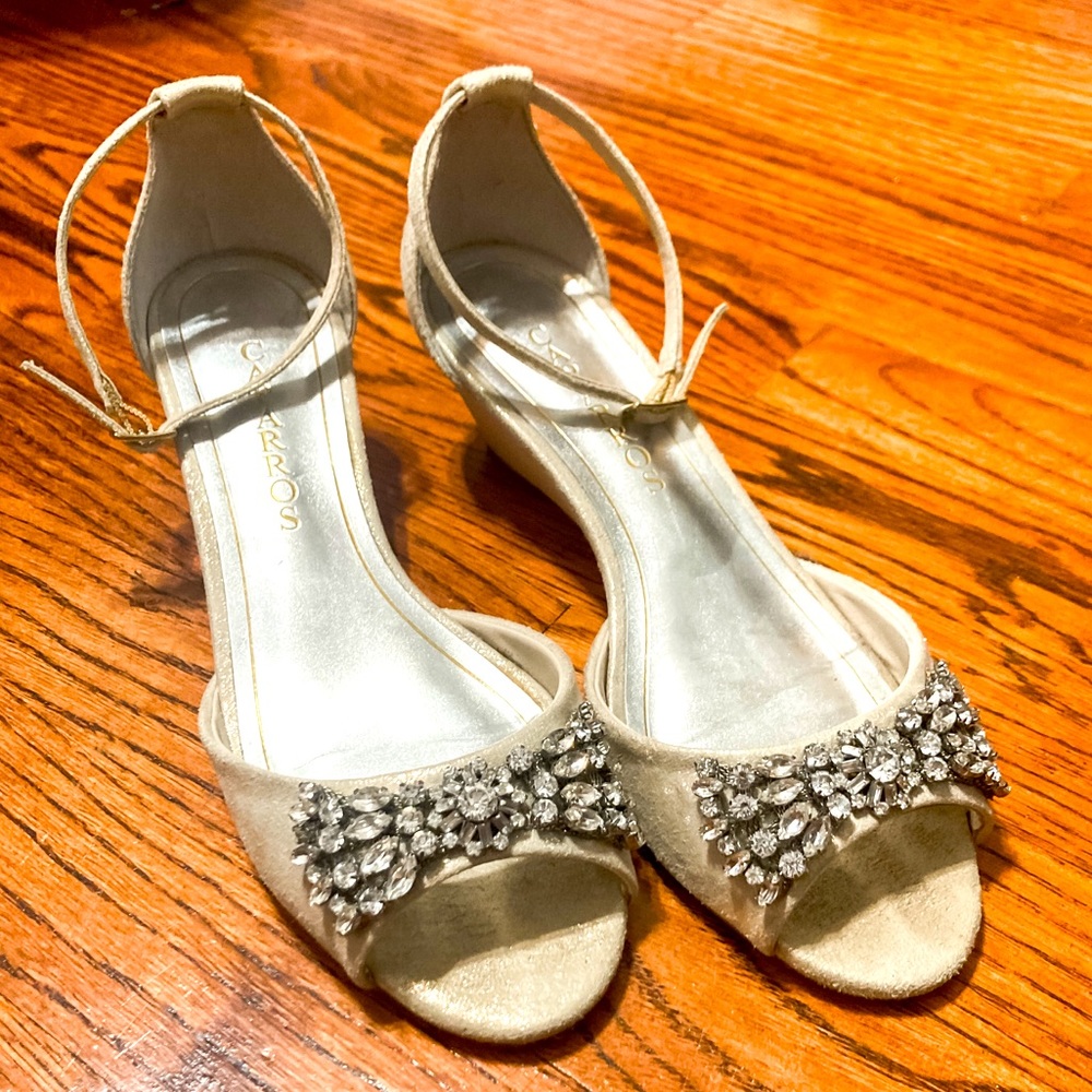 Caparros Champagne Wedge Sandal